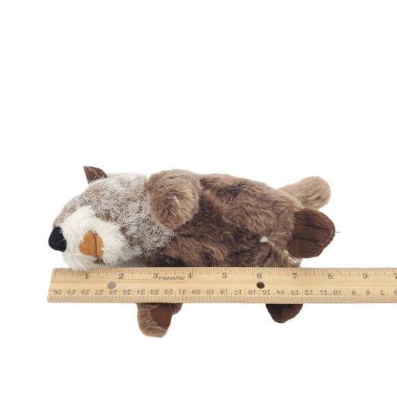 Curto‎ Toy Brown Sea Otter Yellow 8" Stuffed Animal Plush Travel Toy - Picture 5 of 5